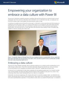 Mehr über den Artikel erfahren Empowering your organization to embrace a data culture with Power BI