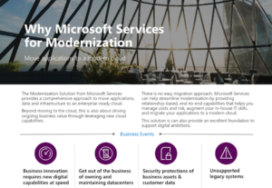 Mehr über den Artikel erfahren Why Microsoft Services for Modernization